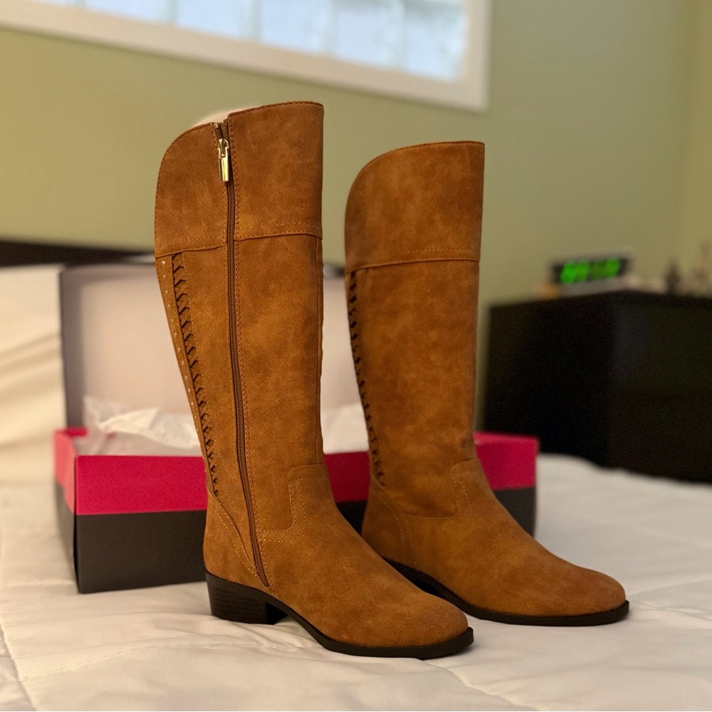 Vince Camuto Kids Tan Boots with Side Zipper